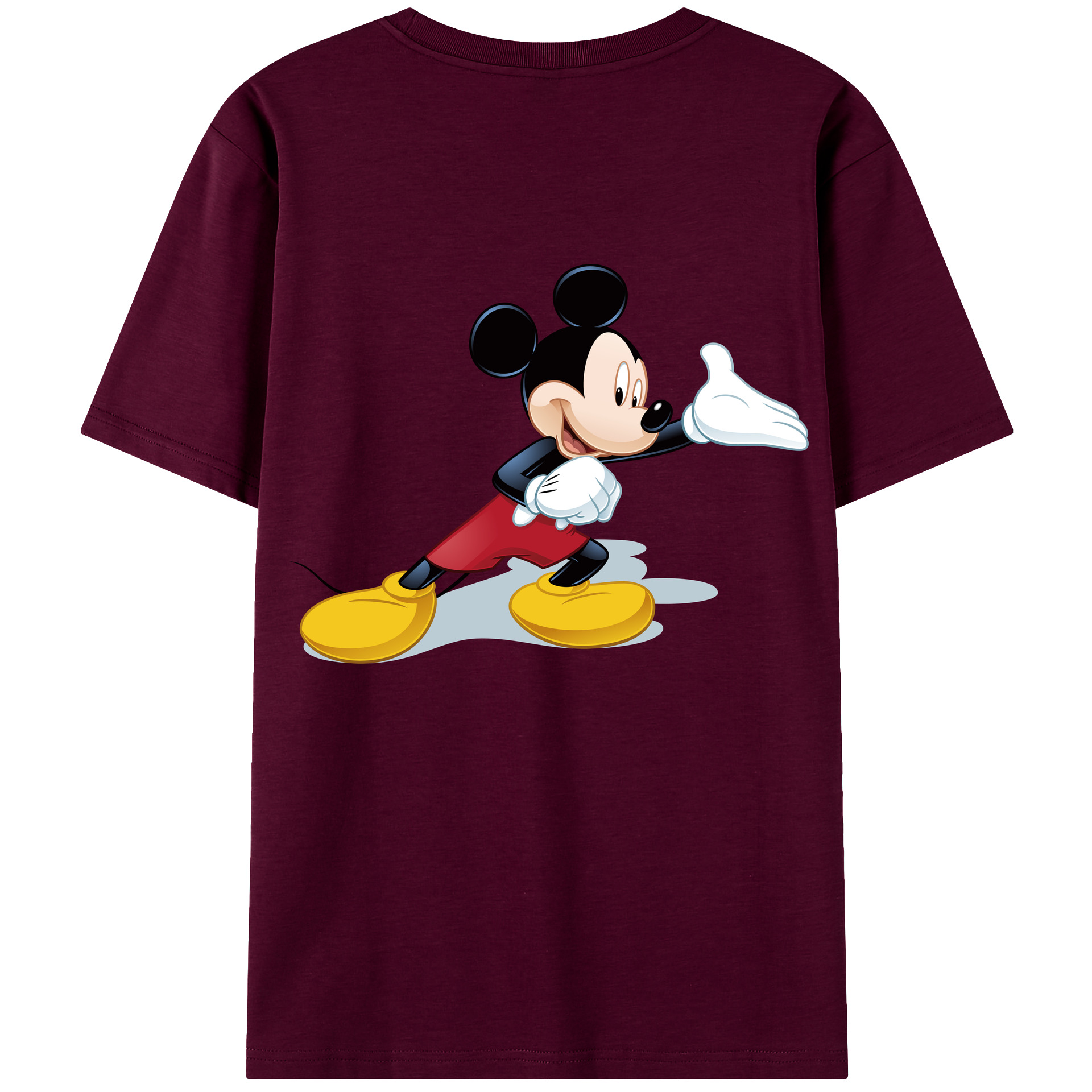（画像用） ミッキーマウス Mickey Mouse レディース半袖Tシャツ(バックプリント)